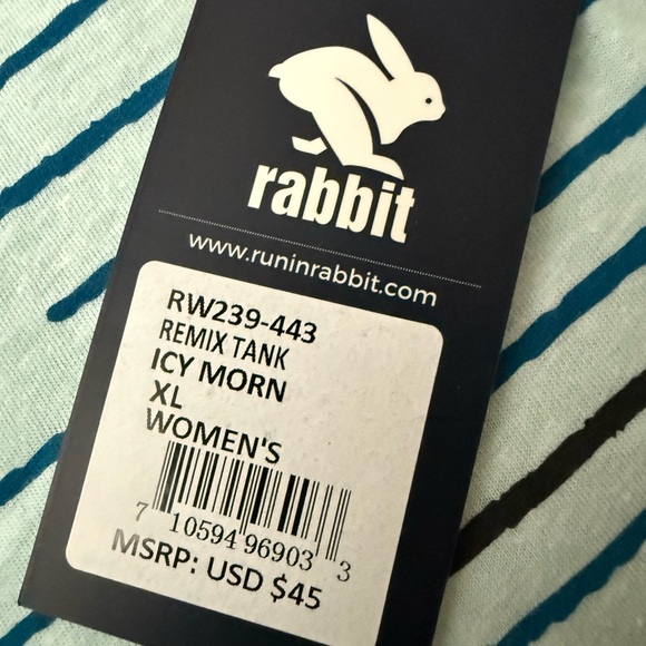 Rabbit Striped Racerback Tank Top - Picture 3 of 4